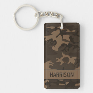 Personalisiert-braune Camouflage Schlüsselanhänger