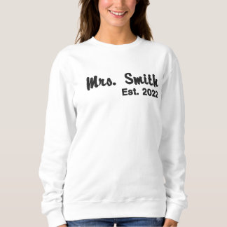 Personalisiert Bridal-Geschenk Besticktes Sweatshirt