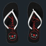 Personalisiert Bridal (rot) Flip Flops<br><div class="desc">Spaß,  maßgeschneiderte Hochzeitskippen</div>