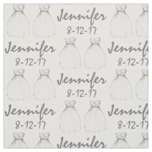 Personalisiert Bride Brautparty Wedding Gown Stoff