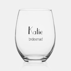 Personalisiert Bride & Bridesmaid Weinglas Ohne Stiel