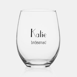 Personalisiert Bride & Bridesmaid Weinglas Ohne Stiel