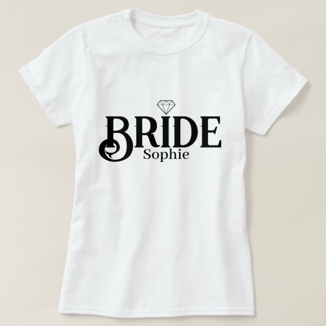 Personalisiert-Bride-Name 2023-Hemd T-Shirt (Design vorne)
