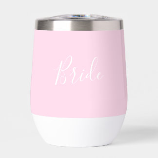 Personalisiert Bride Pink Script Einfache Hochzeit