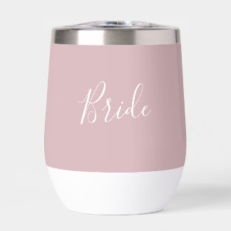 Personalisiert Bride Pink Script Einfache Hochzeit