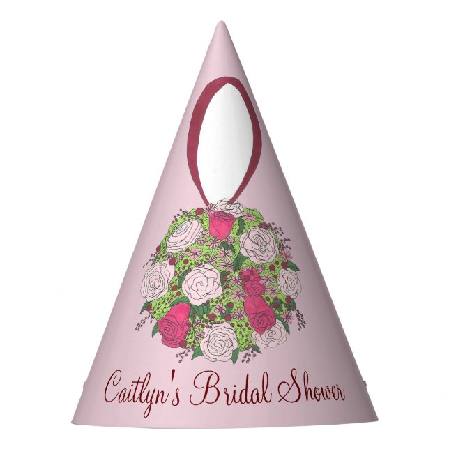 Personalisiert Bride Wedding Bouquet Brautparty Partyhütchen (Vorderseite)