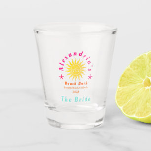 Personalisiert Bride's Bachelorette Beach Party Schnapsglas