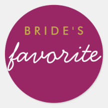 Personalisiert Bride's Lieblingsmagenta-Gold