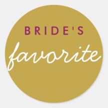 Personalisiert Bride's Lieblingsmagenta-Gold