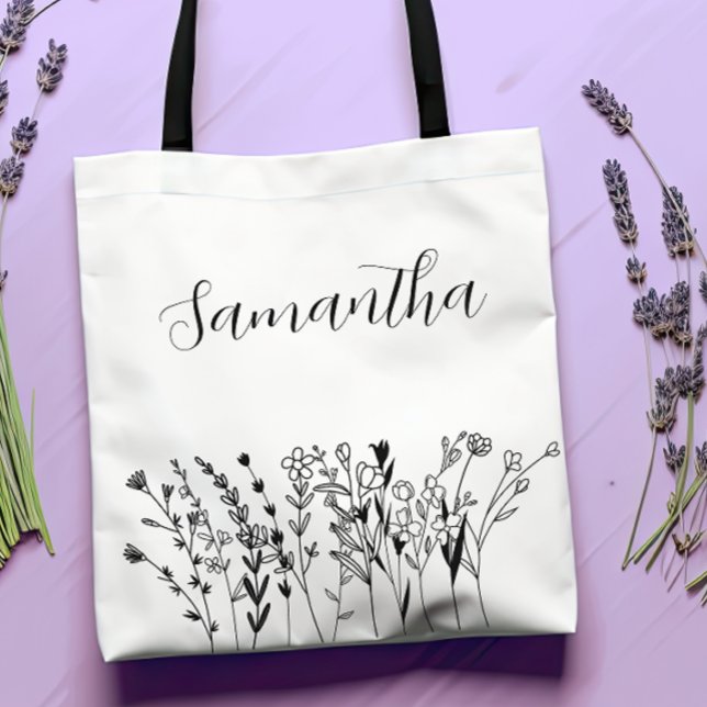 Personalisiert Bridesmaid Floral Bachelorette Tasche (Personalized Bachelorette Tote Bags)