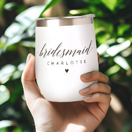 Personalisiert Bridesmaid Modernes Minimalistisch
