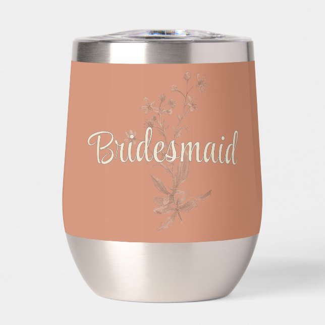 Personalisiert Bridesmaid Rustic Boho Wildblumen (Vorderseite)