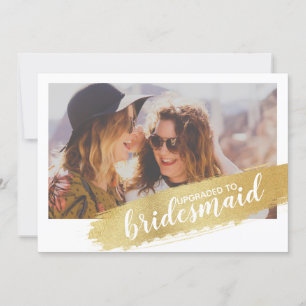 [Personalisiert] Bridesmaid-Vorschlag Gold Brush C Einladung