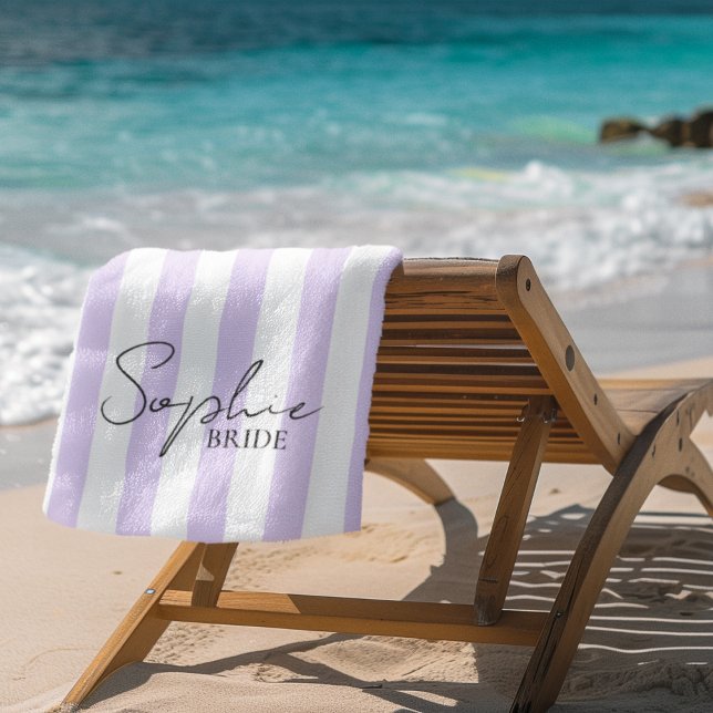 Personalisiert Bridge Beach Handtuch | Lavendel (Von Creator hochgeladen)
