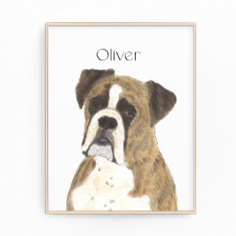 Personalisiert Brindle Boxer Dog Fotodruck