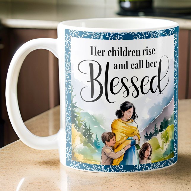 Personalisiert bringen ihre Kinder Christliche Fra Kaffeetasse (Von Creator hochgeladen)