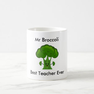 Personalisiert, Brokkoli, Bester Lehrer Aller Zeit Kaffeetasse