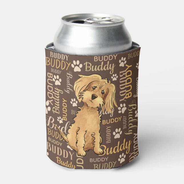 Personalisiert Brown Dog Dosenkühler (Kanne Vorderseite)