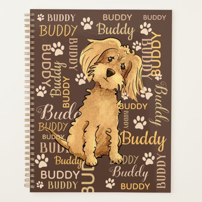 Personalisiert Brown Dog Planer (Vorderseite)