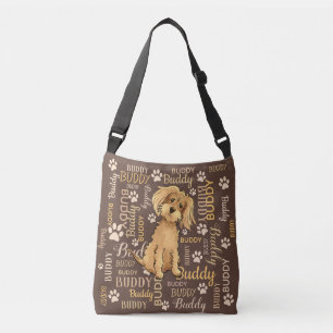 Personalisiert Brown Dog Tragetaschen Mit Langen Trägern
