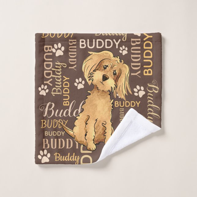 Personalisiert Brown Dog Waschlappen (Waschlappen)