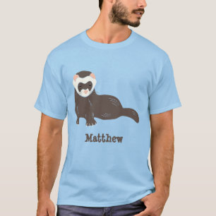 Personalisiert Brown Ferret T-Shirt