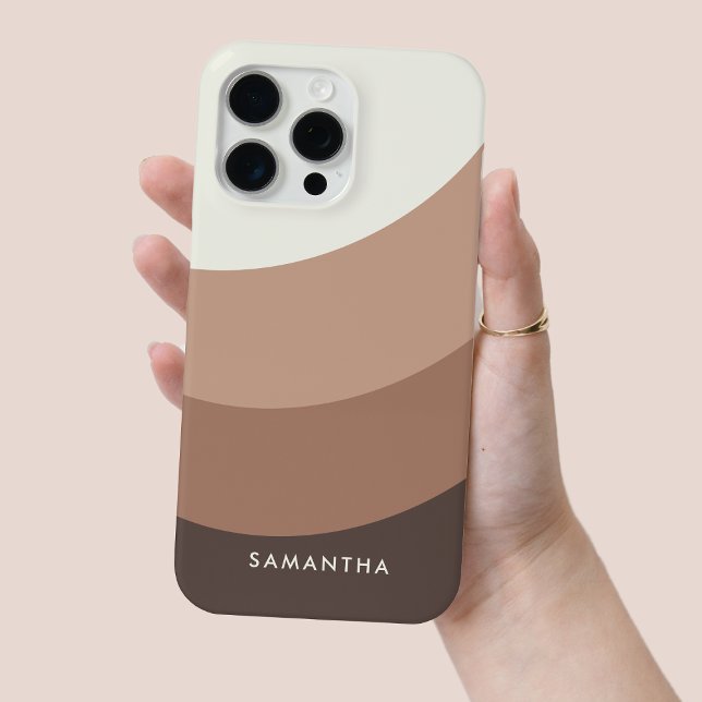 Personalisiert Brown Gradient Moderner Name Chic R Case-Mate iPhone Hülle (Von Creator hochgeladen)