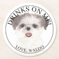 Personalisiert Brown & White Shih Tzu Dog Wedding