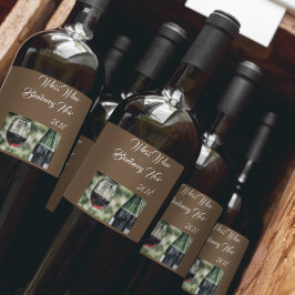 Personalisiert Brown Wine Flaschen Foto Weinetikett
