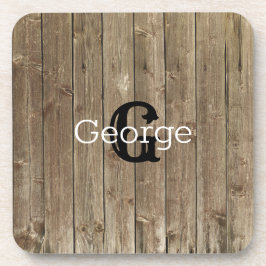 Personalisiert Brown Wood Handsome Getränkeuntersetzer