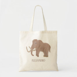 Personalisiert Brown Wooly Mammoth Illustration Tragetasche