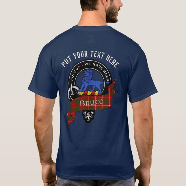 Personalisiert Bruce Clan Abzeichen Erwachsene T - T-Shirt (Rückseite)