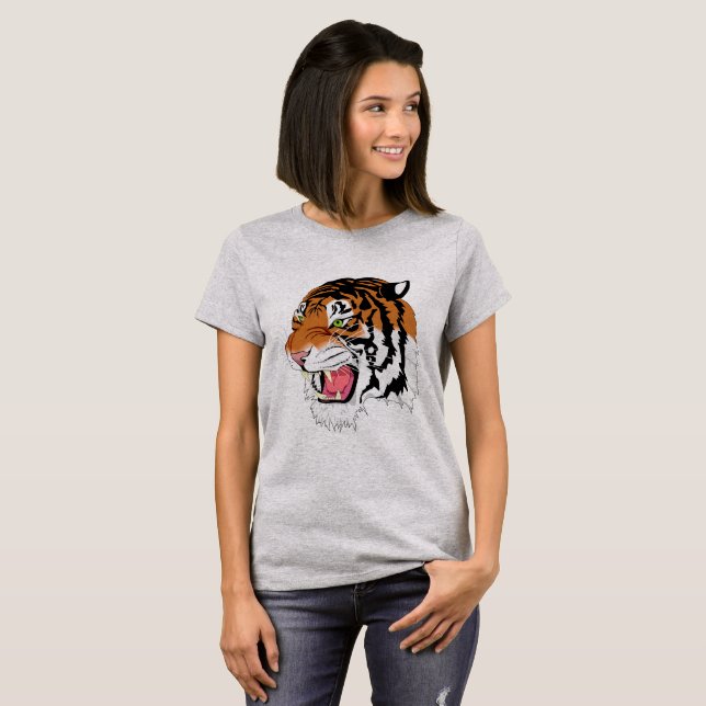 Personalisiert \ \ Brüllentiger T-Shirt (Vorne ganz)
