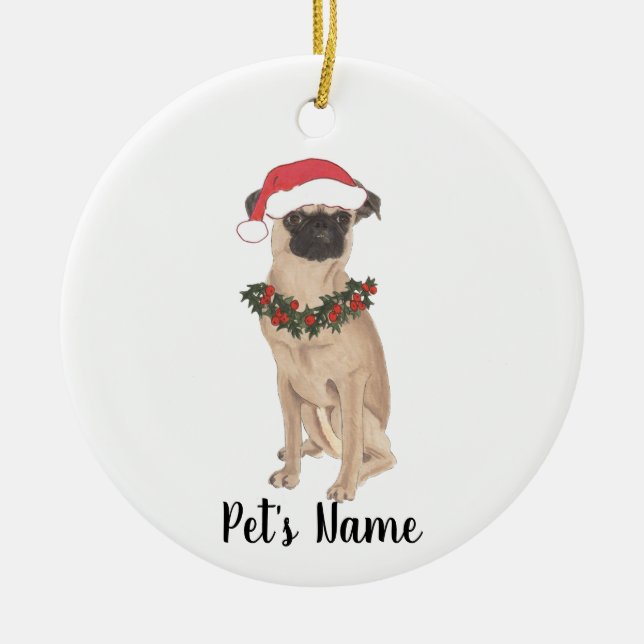 Personalisiert Brussels Griffon Keramik Ornament (Vorne)