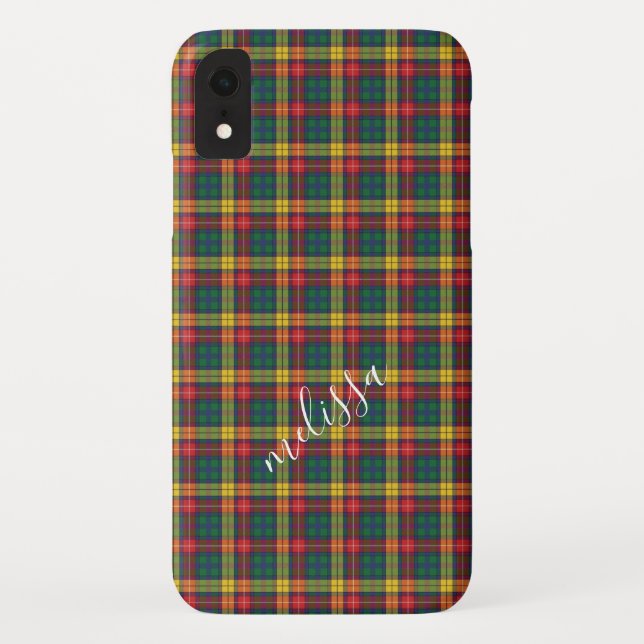 Personalisiert Buchanan Tartan Muster-Muster Case-Mate iPhone Hülle (Rückseite)