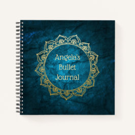 Personalisiert Bullet Journal Gold Mandala Notizbuch