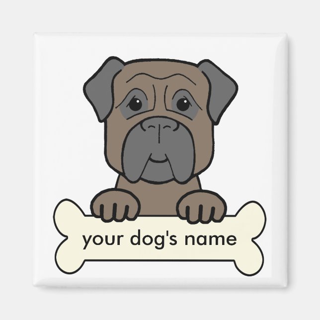 Personalisiert Bullmastiff Magnet (Vorne)