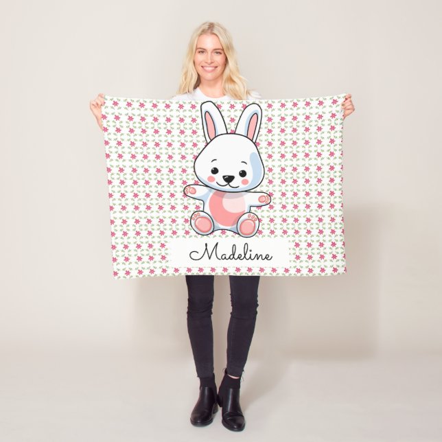 Personalisiert Bunny Fleecedecke (Beispiel)