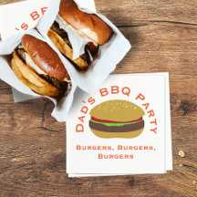 Personalisiert Burgers Backyard GRILLEN Paper Napk