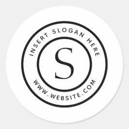 Personalisiert-Business-Monogramm Runder Aufkleber