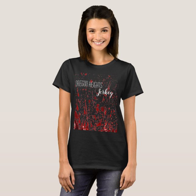 Personalisiert Business T - Shirt Blood Spritzer V (Vorne ganz)