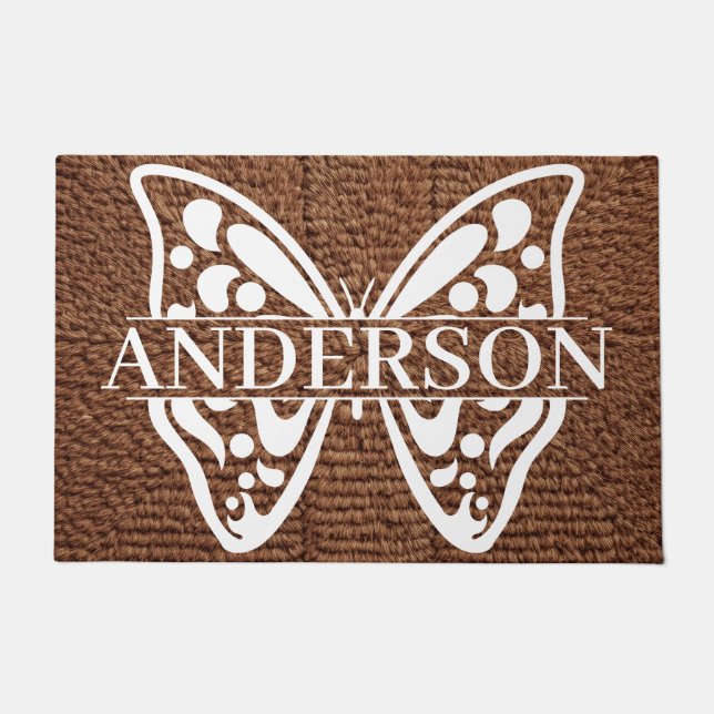 Personalisiert Butterfly Doormat Fußmatte (Vorderseite)