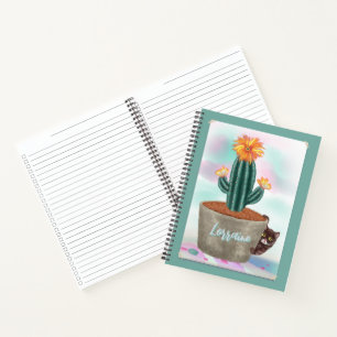 Personalisiert Cactus Saturday list Spiral Noteboo Notizbuch