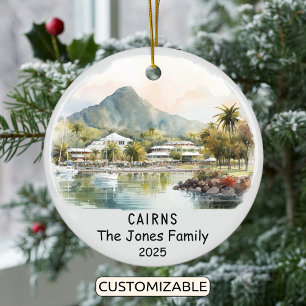 Personalisiert Cairns Ornament, Australien Keramik Ornament