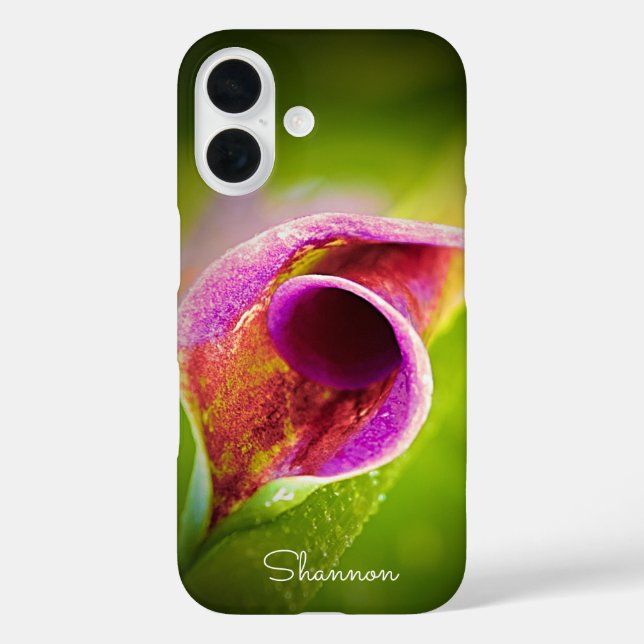 Personalisiert Calla Lily Sturdy Apple Phone Case (Rückseite)
