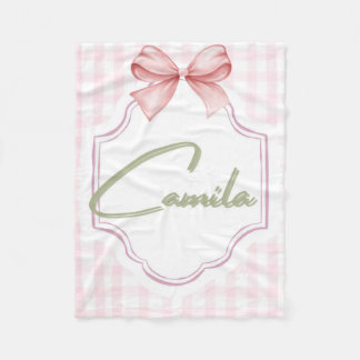 Personalisiert Camila Baby Girl Kinderzimmer Bow&G Fleecedecke
