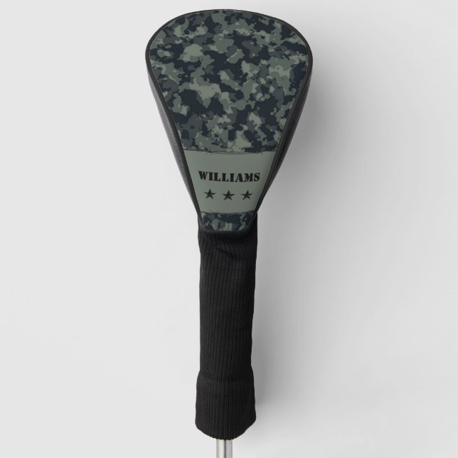 Personalisiert Camouflage Golf Head Cover Headcover (Vorderseite)