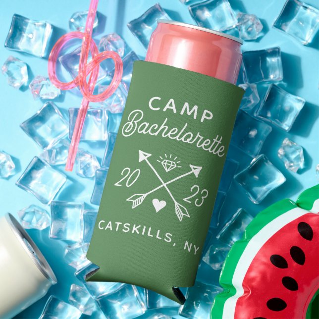 Personalisiert Camp Bach Crew Bachelorette Selters Dosenkühler (In Situ Sommer)