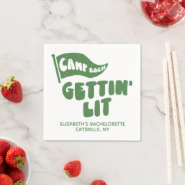 Personalisiert Camp Bachelorette Gettin' Lit Serviette