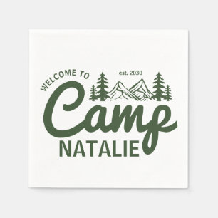 Personalisiert Camp Junggeselinnen-Abschied Brides Serviette